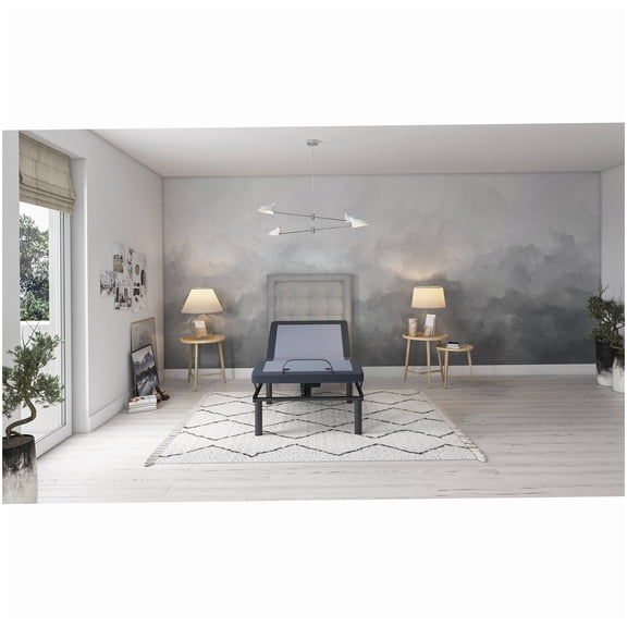 Smart Adjustable Bed Base, Twin XL, with Programmable Memory, Massage, and Charging Stations