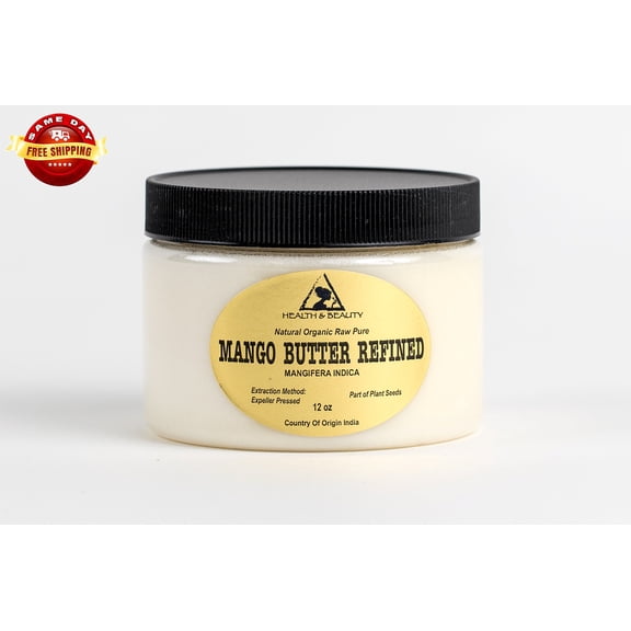 MANGO BUTTER ULTRA REFINED ORGANIC NATURAL RAW FRESH 100% PURE 12 OZ