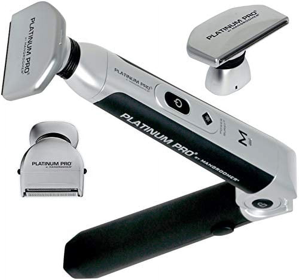 MANGROOMER Back Shaver with 3 Shock Absorber Flex Heads, Power Hinge