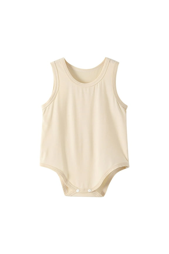 12 Month Girl Clothes Baby Vest Triangle Bag Fart Clothing Summer Ultra Thin Belly Underwear Baby Children One Sleeping Clothes Solid Color Multi Color Multi (Beige,73CM)