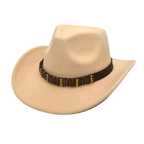 MANHUJI Arthur Morgan Hat Adult Casual Fashion Outdoors Winter Cowboy Straw Cap Light Sunshade Jazz Beach Hat Cap Denim Cowboy Hat (Beige,M)