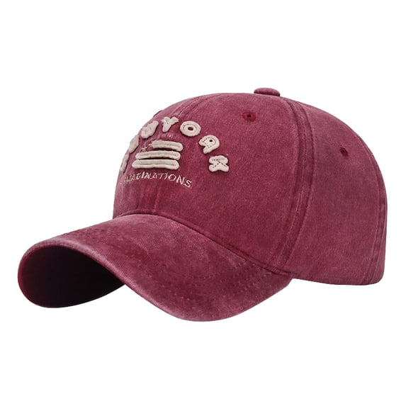 MANHUJI Baseball Cap Summer Women And Man Fashion Protection Hat Baseball Cap Casual Outdoor Sports Visor Red Baseball Cap (B,One Size)