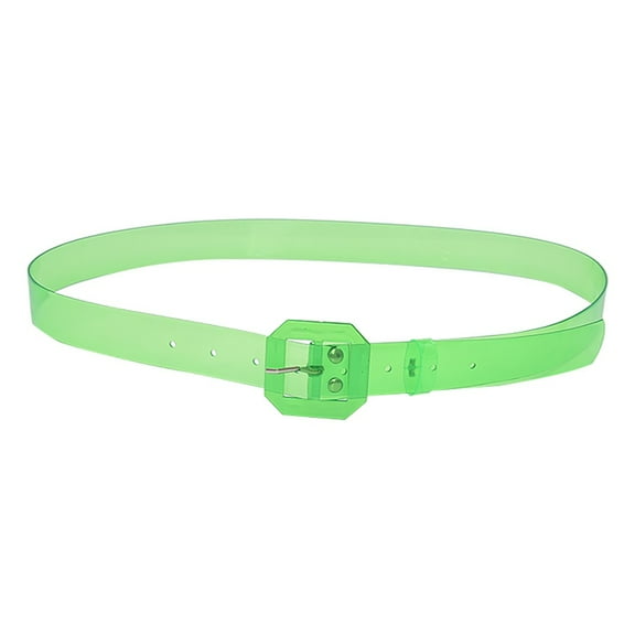 MANHUJI Belts for Women Trendy Fashion Women Ladies Waist Belt Body Belt Wide Clear Candy Color Belt Western Chain Belt (Green,One Size)