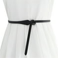 thumbnail image 1 of MANHUJI Cowboy Belts for Women Women Casual Retro Solid Color Tie Decorative Knot Belt Womens Black Belt (Black,One Size), 1 of 4