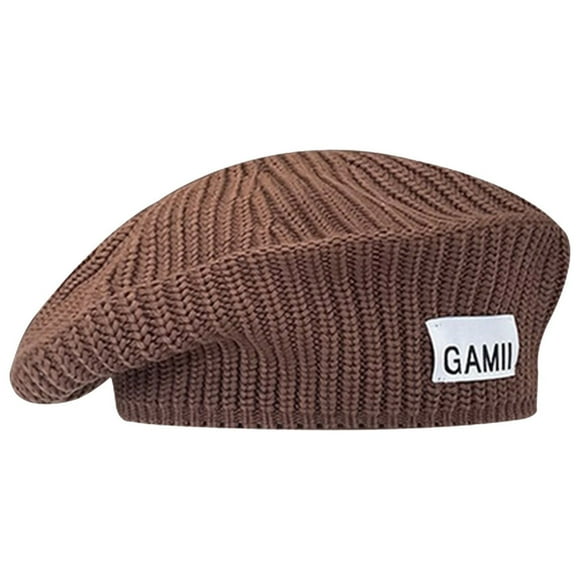 French Beret Hats For Women Men Womens Autumn And Winter Square Pile Hat Lattice Pile Of Hats Retro Warm Fashion Hat Boinas Para Mujer (Coffee,One Size)