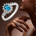 thumbnail image 1 of MANHUJI Gold Rings for Women Women's Rings Silver Rhinestone Rings Women's Rings Shiny Rings for Womens and Mens Gold Jewelry for Women Stackable Rings Gold Rings for Women(Blue,9), 1 of 3