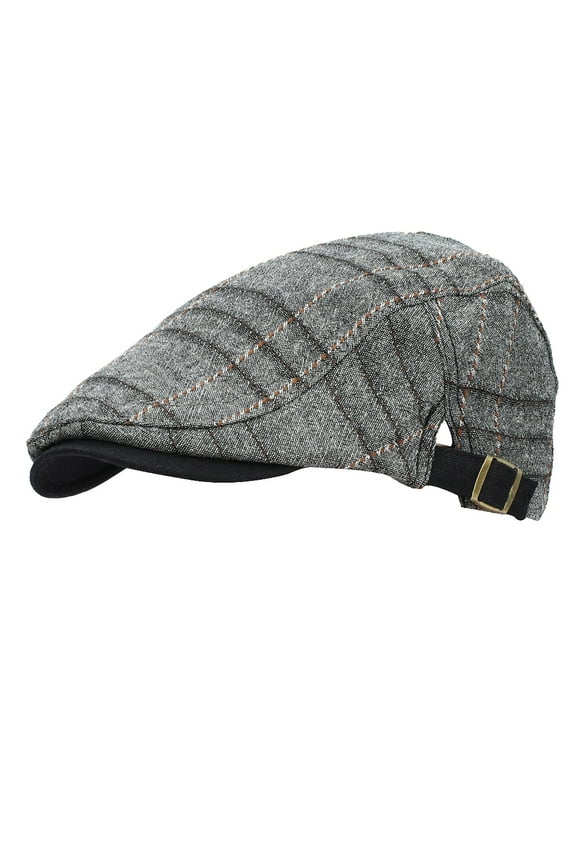 Hat For Men Women Men British Style Hat Simple Peaked Cap Washed Breathable Forward Cap Hats Men (Dark Gray,One Size)