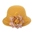 thumbnail image 1 of MANHUJI Hats For Women Fashionable Women Fashion Beret French Style Painter Hat Cap Vintage Warm Party Top Hat Cloche Hats For Women (Yellow,One Size), 1 of 2