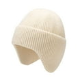 thumbnail image 1 of MANHUJI Head Caps For Men Mens Women Winter Hat Cold Weather Hood Outdoor Sports Windproof Knit Cap Hair Cap For Sleep (White,One Size), 1 of 5