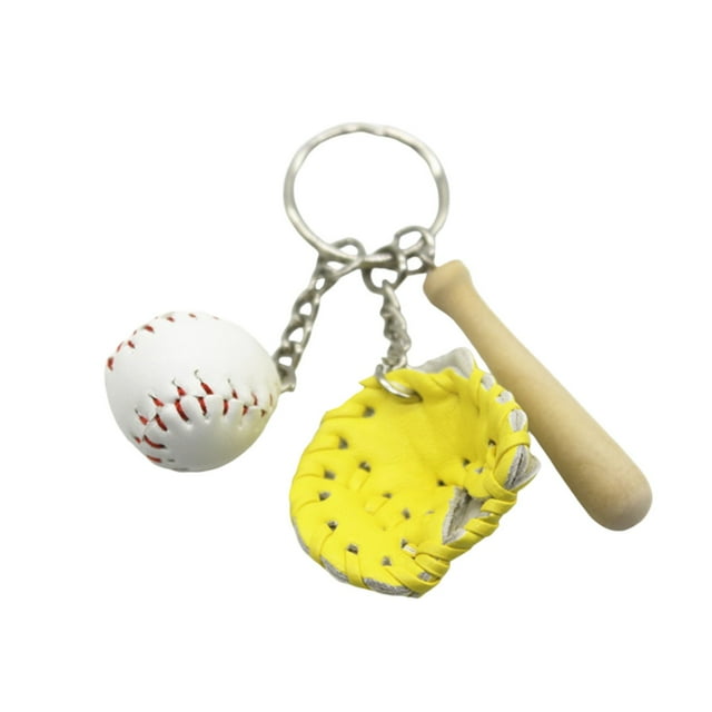 Baseball Leather Keychain For Car Keys - Cute Sports Keyring Accessory For Men & Women Baseball Fans