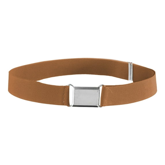 MANHUJI Leather Belts for Women Belt for Children Elastic Belt for Boys and Girls Monochrome Pants Belt Brown Belt Women (Brown,One Size)