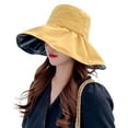 thumbnail image 1 of MANHUJI Mens Fishing Hat Women'S Empty Top Sun Hat Summer Leisure Travel Anti Large Eaves Sunscreen Black Rubber Fisherman Hat Men'S Sun Hats (Yellow,One Size), 1 of 5