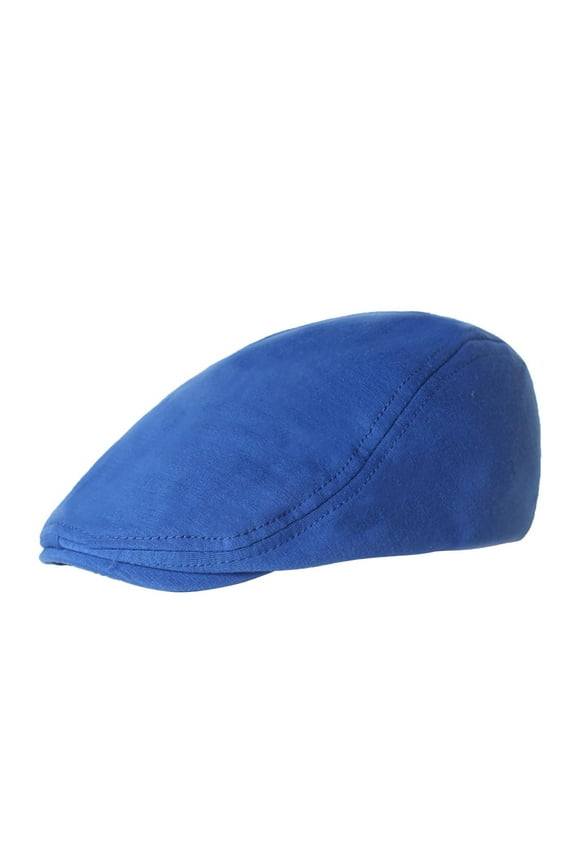 Mens Hat 1 Pieces Newsboy Men'S Hat Cotton Soft Stretch Fit Men Cap Cabbie Driving Hat For Men Flat Cap (Blue,One Size)