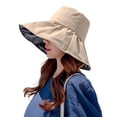 thumbnail image 1 of MANHUJI Mens Summer Hats Women'S Empty Top Sun Hat Summer Leisure Travel Anti Large Eaves Sunscreen Black Rubber Fisherman Hat Mens Sun Hats (Dark Blue,One Size), 1 of 3