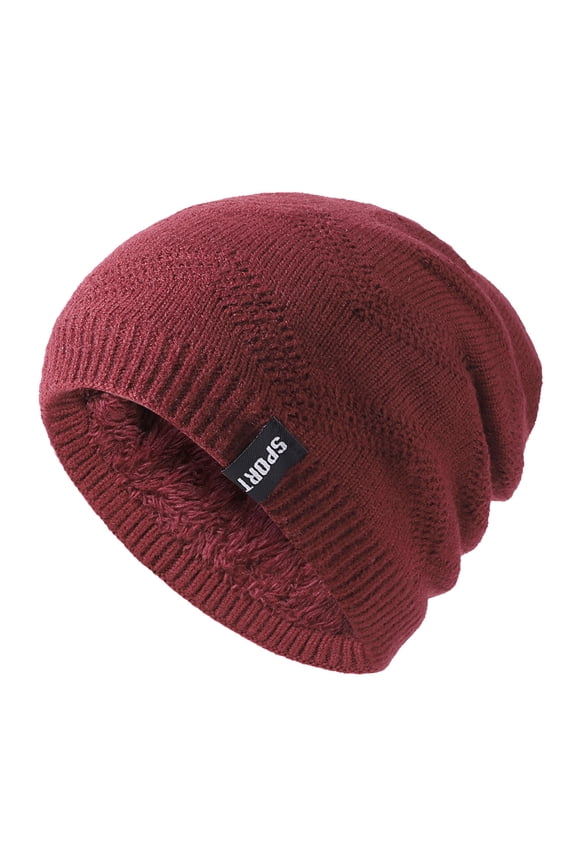 Night Cap Men Winter Hats Outdoor Solid Color Knitted Cotton Hat Sunscreen Running Sports Warm Knitted Hat Dreadlock Cap (C,One Size)