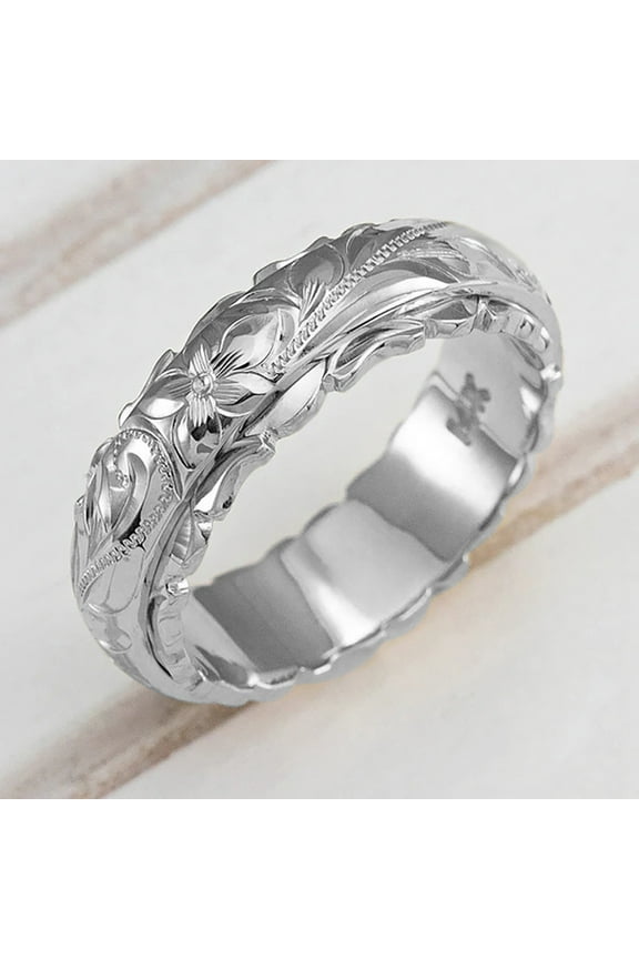 Non Tarnish Gold Rings Sliver Silver Rings Elegant Wedding Gold and Jewelry 925 Flower Rings Wedding Ring Engagement Rings Non Tarnish Gold Rings(Silver,6)