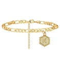 thumbnail image 1 of MANHUJI Plus Size Anklets for Women Big Ankles Female Foot Chain 26 Letters Geometric Shape Single Layer Anklet Jewelry Anklet Initial Anklet Bracelets for Women Letters Anklet (K,One Size), 1 of 4