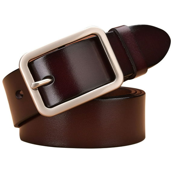 MANHUJI Plus Size Western Belt Women's Universal Belt Needle Buckle Belt Casual Fashion Wide Belt Can Be Perforated Belt Brown Leather Belt Women (Coffee,A)