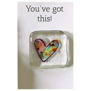 MANHUJI Pocket Fused Cute Heart Keepsake Gift Small Pocket Hug Heart Greeting Card (Camouflage,One Size)