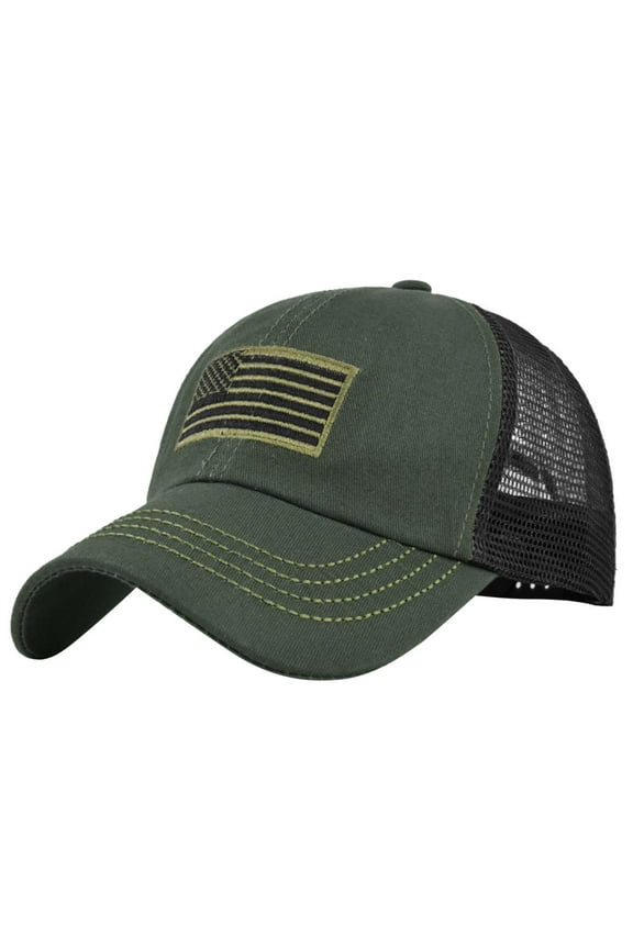 Running Hat Fitted Baseball Caps for Men Women Men Sun Hat Star Embroidery Cotton Baseball Cap Trucker Hat Adjustable Hip Hop Hat Mexico Hat (Army Green,One Size)