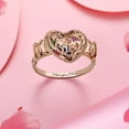 thumbnail image 1 of MANHUJI Spinelli Ring Zircon Heart Shaped Hollow Pattern Jewelry Popular Jewelry Gifts for Mom Gold Wedding Bands for Women Gold Jewelry Spinelli Ring(Rose Gold,10), 1 of 6