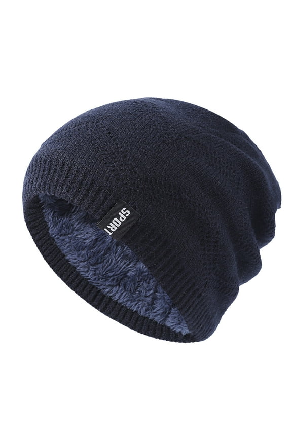 Summer Beanie For Men Men Winter Hats Outdoor Solid Color Knitted Cotton Hat Sunscreen Running Sports Warm Knitted Hat Night Cap (B,One Size)