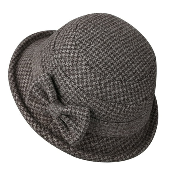 MANHUJI Summer Hats For Women Women'S Autumn And Winter Dome Casual Fisherman Pot Hat Small Bowler Hat Hats For Women Fashionable (Coffee,M)