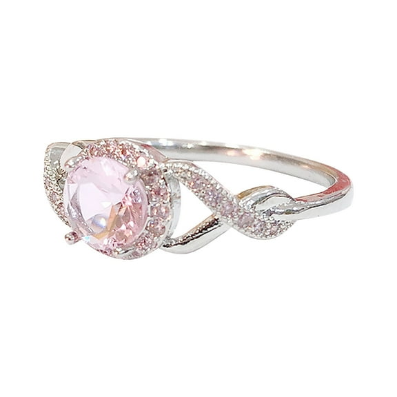 MANHUJI Wedding Rings for Women Simple Stylish and Exquisite Design Rings Are Suitable for Various Occasions Gold Ring Spinelli Ring Wedding Rings for Women(pink,10)