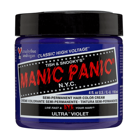 MANIC PANIC ULTRA VIOLET Classic High Voltage Semi-Permanent Hair Color, 4 fl oz