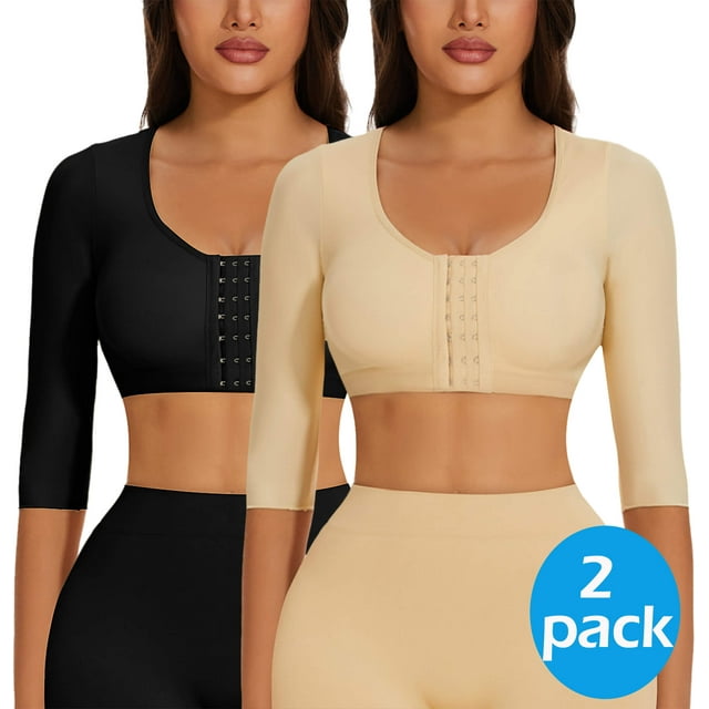 MANIFIQUE 2 Pack Arm Shaper for Women Post Surgery Arm Lipo Compression Sleeves Slimming Arm