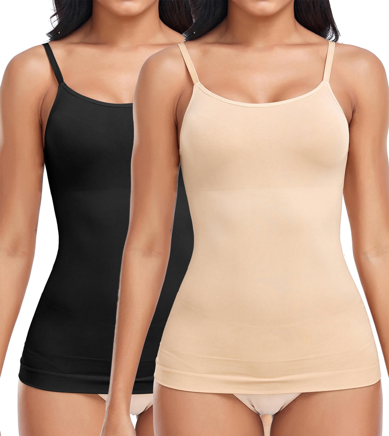 Collections Etc Comfortable Smartex Shaping Cami with Zip Front