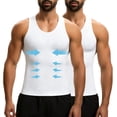 thumbnail image 1 of MANIFIQUE 2 Packs Gynecomastia Compression Shirts for Men - Sleeveless Slimming Undershirts Body Shaper Workout Tank Top, 1 of 7