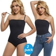 thumbnail image 1 of MANIFIQUE 2 Packs Strapless Shapewear for Women, Tummy Control Triangle Bodysuit Body Shaper Tank Top, 1 of 6