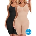 thumbnail image 1 of MANIFIQUE 2 Packs Wasit Trainer Bodysuit for Women Tummy Control Shapewear Scoop Neck Seamless Butt Lifter Full Body Shaper, 1 of 7