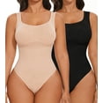 thumbnail image 1 of MANIFIQUE Women's Seamless Slimming Square Neck Tank Shapewear Bodysuit, 2-Pack, Sizes S-3XL, 1 of 7