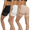 thumbnail image 1 of MANIFIQUE 3 Pack Women Slip Shorts for Under Dresses Anti Chafing Underwear Lace Boyshorts Panties for Summer, 1 of 8