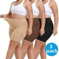 thumbnail image 1 of MANIFIQUE 3 Packs Plus Size Slip Shorts for Women Under Dress High Waisted Smoothing Shapewear Shorts, 1 of 6