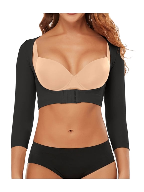Arm Shaper for Women Post Surgery Arm Lipo Compression Sleeves Slimming Arm Faja Front Closure Shapewear