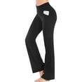 thumbnail image 1 of MANIFIQUE Bootcut Yoga Pants with Pockets for Women Wide Leg Pants High Waist Workout Pants Tummy Control Work Pants 4 Pockets, 1 of 6