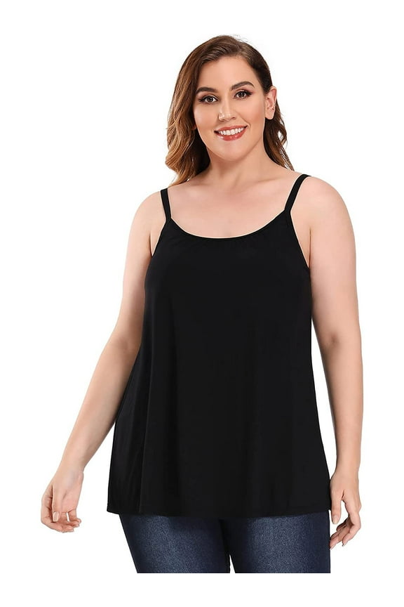 Camisoles for Women with Built in Bra Adjustable Strap Tank Tops Cami Sleeveless Summer Tops for Workout Sleeping Traveling