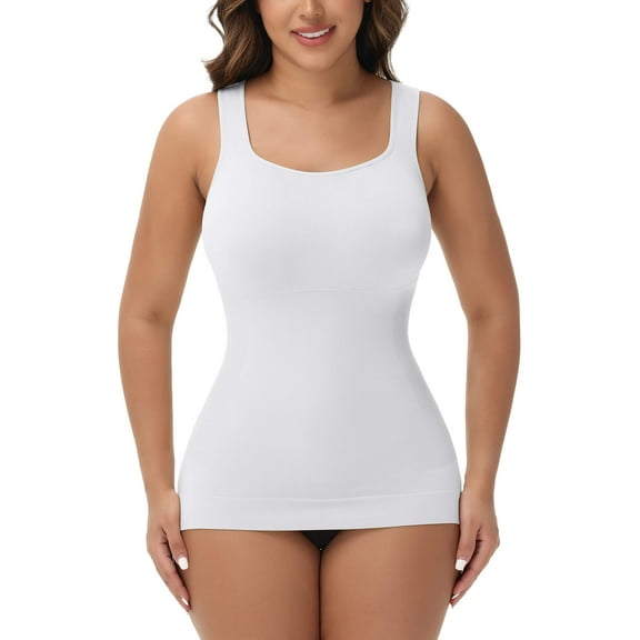 MANIFIQUE Compression Tank Cami - Tummy and Waist Control Body Shapewear Camisole for Women