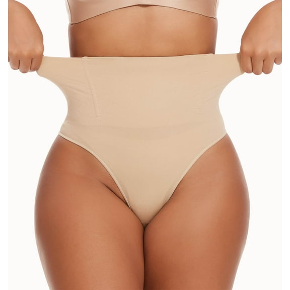 MANIFIQUE Everyday Shaping Thong - Core Control Shapewear Underwear - Invisible Under Clothes - Seamless Design