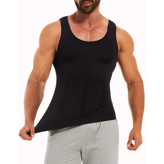 MANIFIQUE Gynecomastia Compression Shirts for Men, Tank Top Body Shaper, Fajas para Hombres, Slimming Undershirt