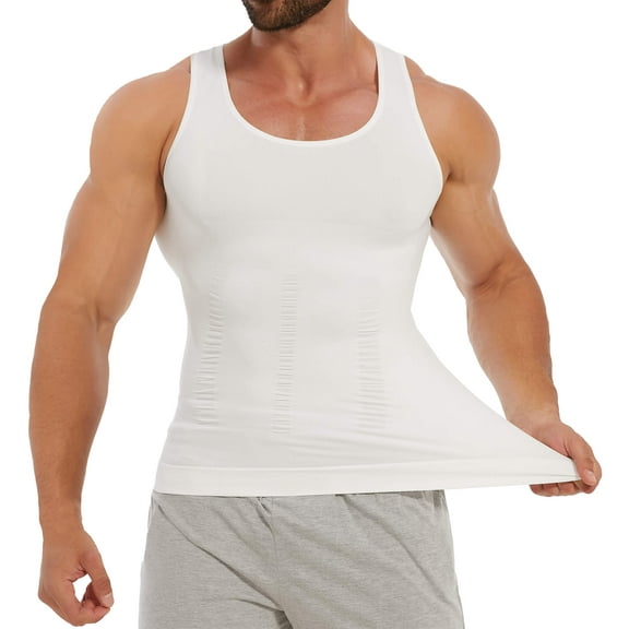 MANIFIQUE Gynecomastia Compression Shirts for Men, Tank Top Body Shaper, Fajas para Hombres, Slimming Undershirt