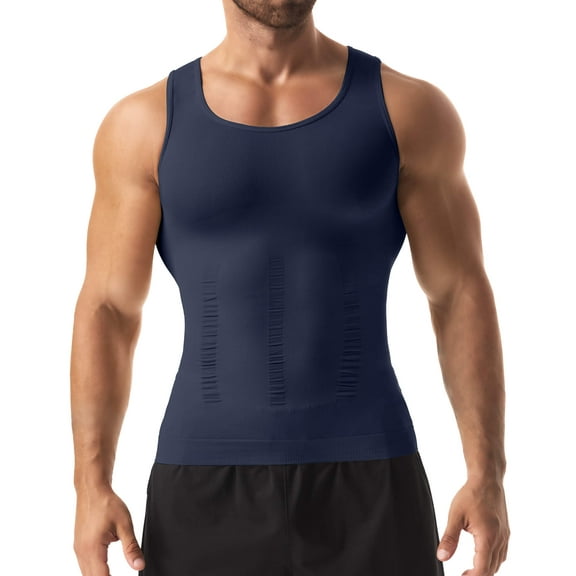 MANIFIQUE Gynecomastia Compression Shirts for Men, Tank Top Body Shaper, Fajas para Hombres, Slimming Undershirt