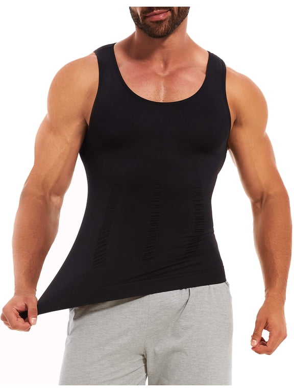 Compression Shirts for Men, Workout Tank Top, Fajas para Hombres, Tummy Control Undershirts