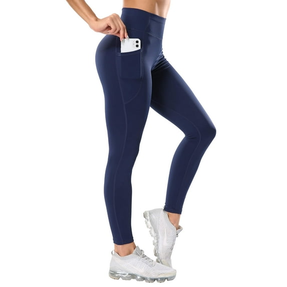 MANIFIQUE High Waist Yoga Pants with Pockets Leggings for Women Tummy Control Running Workout Tights