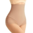 thumbnail image 1 of MANIFIQUE High Waisted Tummy Control Stripe Lace Shapewear Underwear - Invisible Under Clothes - Seamless Design, 1 of 6