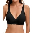 thumbnail image 1 of MANIFIQUE Jelly Bras for Women Deep V Bras No Underwire Scalloped Push Up Wireless Bralettes Seamless Soft Comfort Everyday Tshirt Bra, 1 of 6
