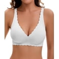 thumbnail image 1 of MANIFIQUE Jelly Bras for Women No Underwire Scalloped Push Up Wireless Bralettes Seamless Soft Comfort Everyday Tshirt Bra, 1 of 6